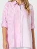 Skyler Stripe Shirt - Pink White
