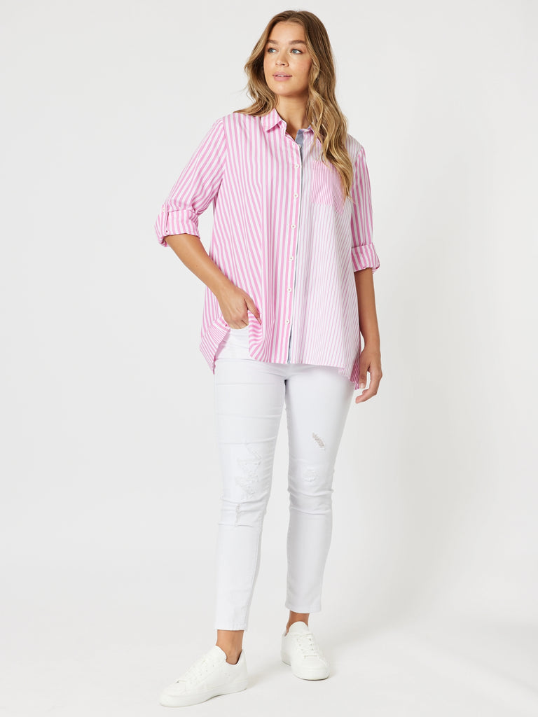 LA Stretch Pull On Jean - White threadz