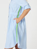 Skyler Stripe Shirt Dress - Blue/White