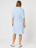 Skyler Stripe Shirt Dress - Blue/White rc&co threADZ