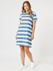 Love & Kisses Dress - Blue/ Natural