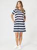 Love & Kisses Dress-Navy Pink