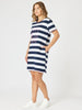 Love & Kisses Dress-Navy Pink