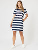 Love & Kisses Dress-Navy Pink