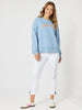 Positano Print Sweatshirt - Washed Blue threadz