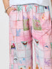 Capri Print Wide Leg Pant 