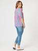 Bloom Stripe Top - Indigo Pink