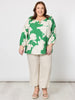 Barcelona Floral Print Top - Elm Natural