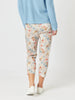 Lyla Floral Print Slim Leg Pant - Natural Floral threadz