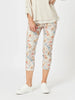 Lyla Floral Print Slim Leg Pant - Natural Floral
