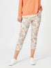 Lyla Floral Print Slim Leg Pant - Natural Floral threadz