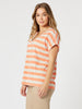 Addison Stripe Tee - Mango Natural threadz