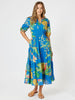 Tropics Midi Dress - Blue / Multi