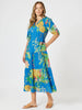 Tropics Midi Dress - Blue / Multi