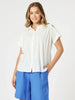 Tropical Embroidered Shirt - White Multi