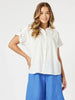 Tropical Embroidered Shirt - White Multi