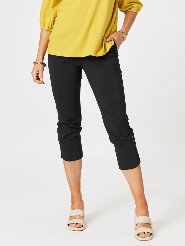 Petal Parachute Button Pant - Black threadz