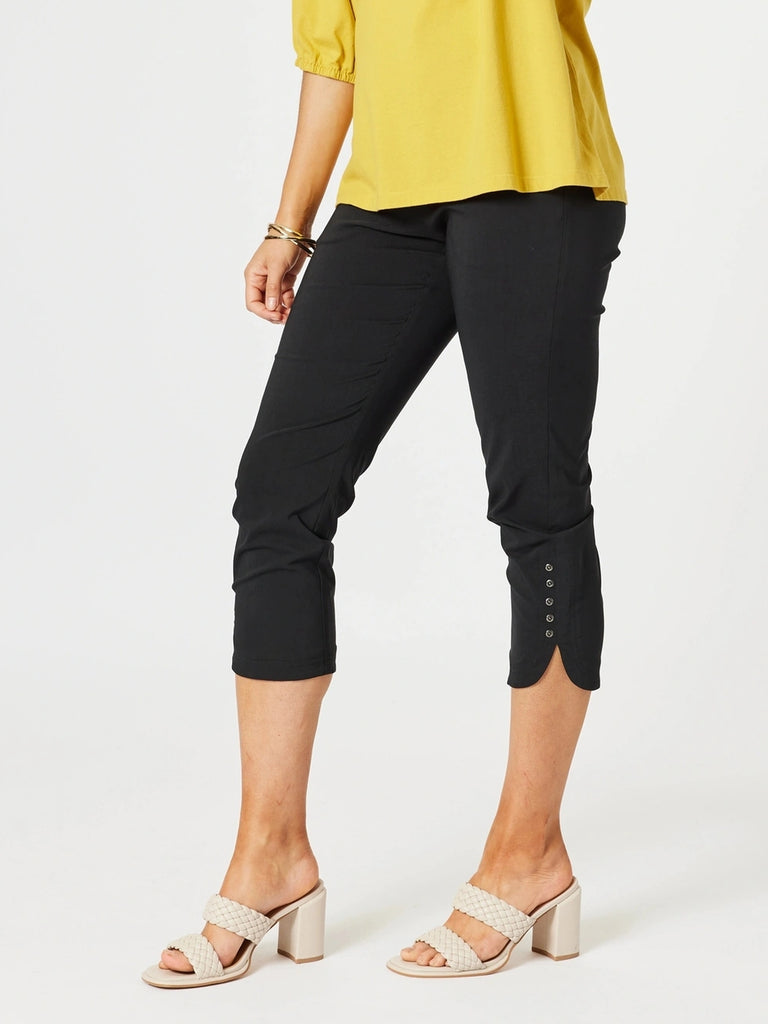 Petal Parachute Button Pant - Black threadz