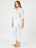Bella Embroidered Blouse - White / Pink