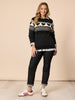 The Retro Cuff Straight Leg Jean - Black
