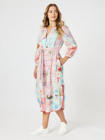 Capri Print Dress - Pastel Pink Multi