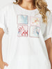 Capri Print Tee - White
