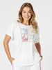 Capri Print Tee - White