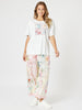 Capri Print Tee - White