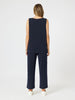 Travel Jersey Wide Leg Pant - Black
