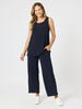 Basic Travel Jersey Tank - Navy