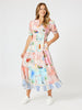 Capri Print Maxi Dress - Pastel Pink Multi