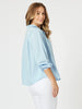 Crayon Stitch Shirt - Sky Blue