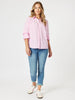Crayon Stitch Shirt-Pink