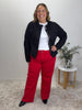 Hudson Wide Leg Jean - Red