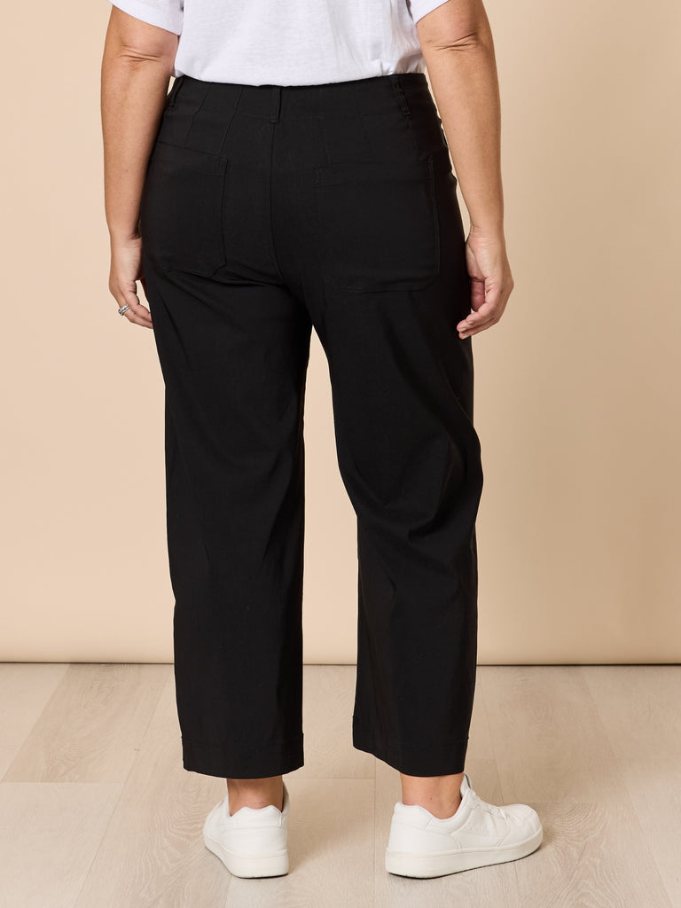 Marine Wide Leg Pant - Black threadz