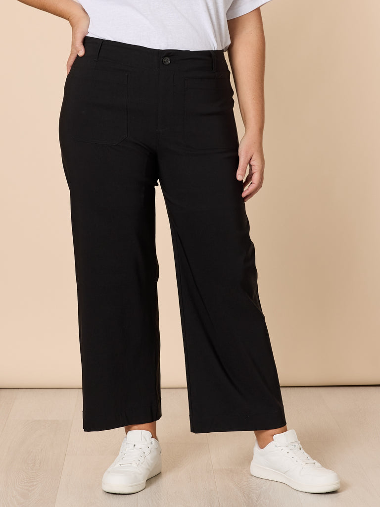 Marine Wide Leg Pant - Black threadz