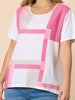 Geometric Top - White / Pink