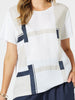 Geometric Top-White/Navy