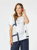Geometric Top-White/Navy