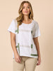 Geometric Top - White Basil