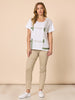 Geometric Top - White Basil