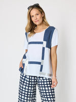 Geometric Top - White/Silver