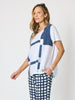 Geometric Top - White/Silver