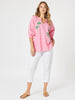 Pina Colada Embroidered Top - Pink Green