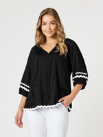 Ric Rac Top - Black