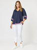 Ric Rac Top-Navy