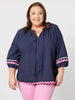Ric Rac Top - Navy 