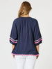 Ric Rac Top - Navy