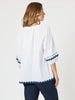 Ric Rac Top - White / Blue