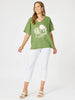 Luzia Twin Button Pant - White threadz clarity